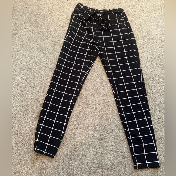 Black and White Checkered Pants - Picture 1 of 2